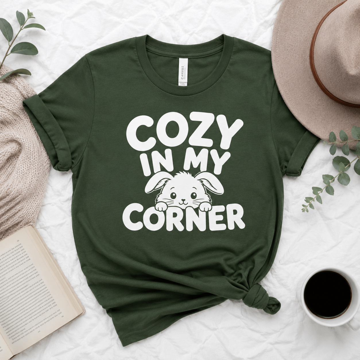 Cozy in My Corner Mouse T-Shirt, Cute Small Pet Graphic Tee