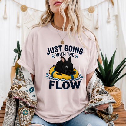Just Going With the Flow Bunny T-Shirt, Funny Rabbit Graphic Tee