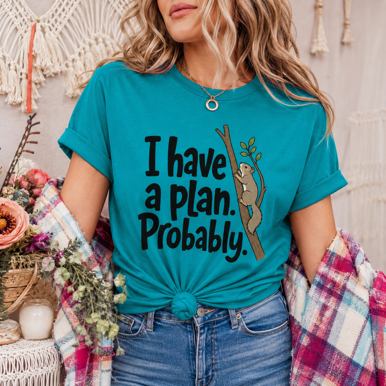 Funny Squirrel T-Shirt, I Have A Plan Probably Shirt