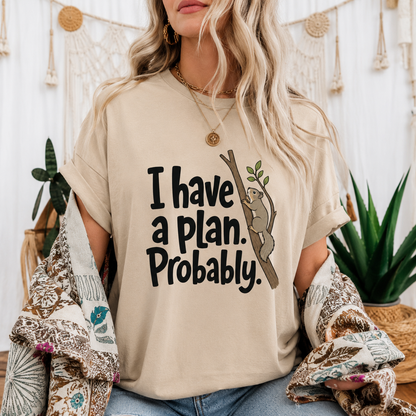 Funny Squirrel T-Shirt, I Have A Plan Probably Shirt