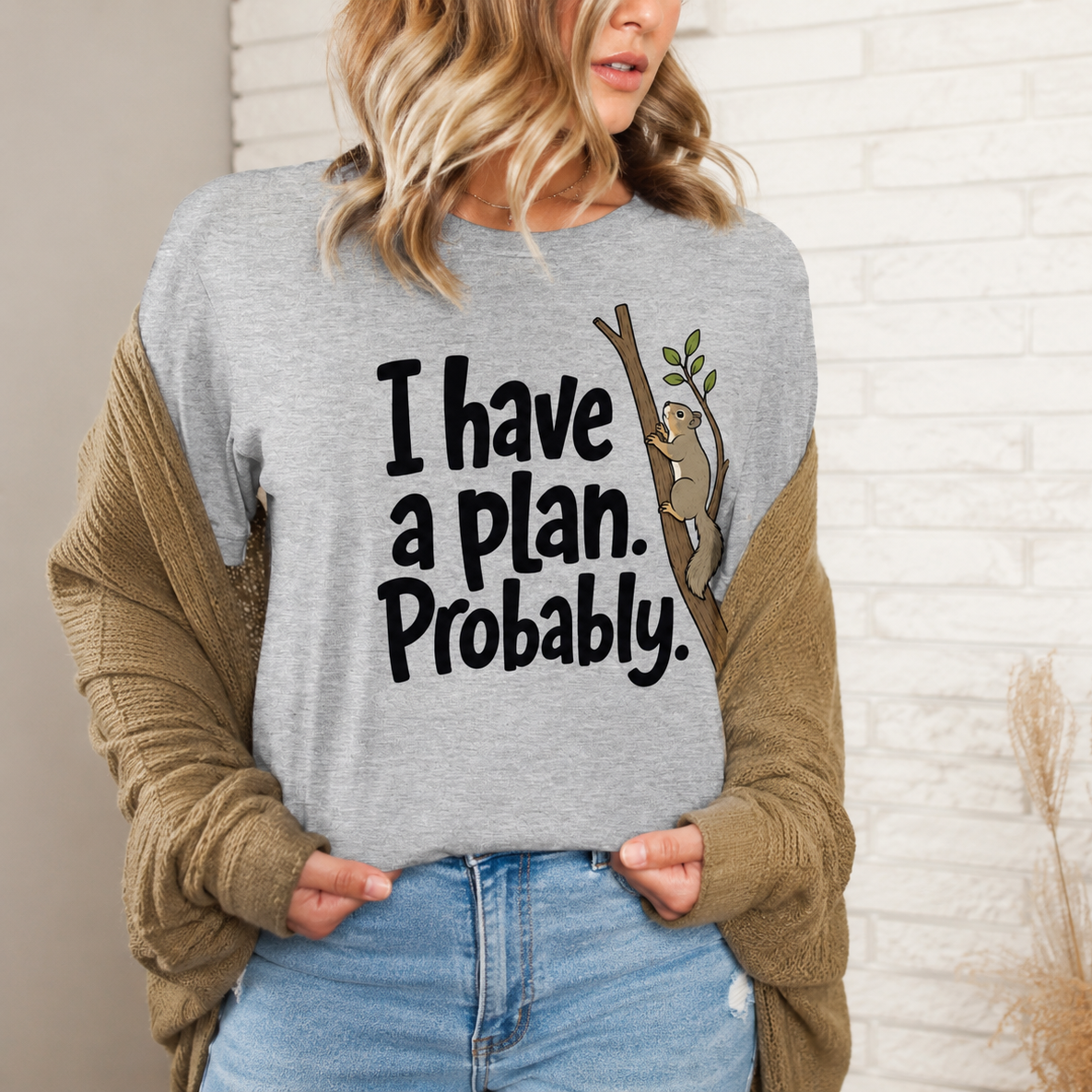 Funny Squirrel T-Shirt, I Have A Plan Probably Shirt
