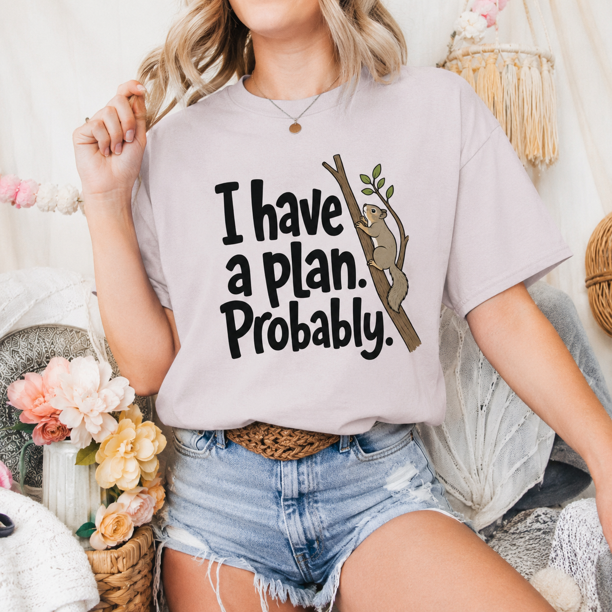 Funny Squirrel T-Shirt, I Have A Plan Probably Shirt