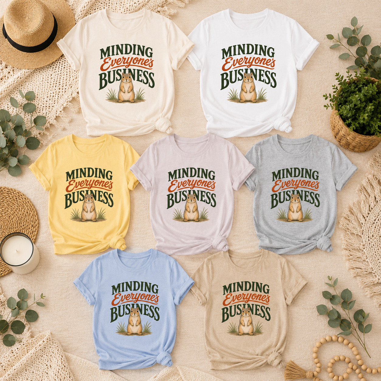 Minding Everyone’s Business Squirrel T-Shirt, Funny Animal Graphic Tee