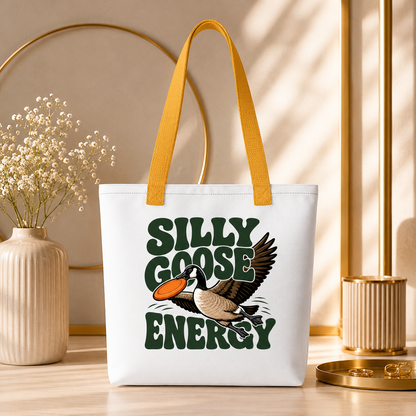 Silly Goose Energy Tote Bag, Funny Goose Shopping Bag