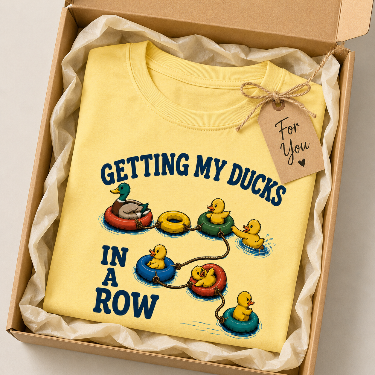 Getting My Ducks in a Row Shirt, Funny Duck T-Shirt, Cute Duck Lover Gift, Duckling Graphic Tee, Funny Animal Shirt