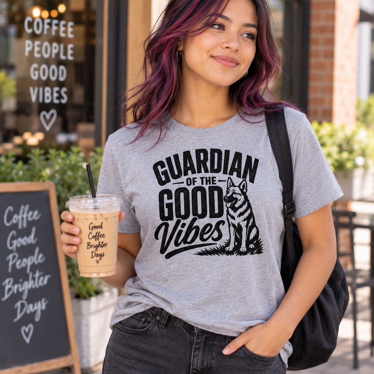 German Shepherd Guardian of the Good Vibes T-Shirt, Dog Lover Gift