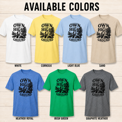 Own the High Ground Hawk Adult T-Shirt | Nature-Inspired Graphic Tee