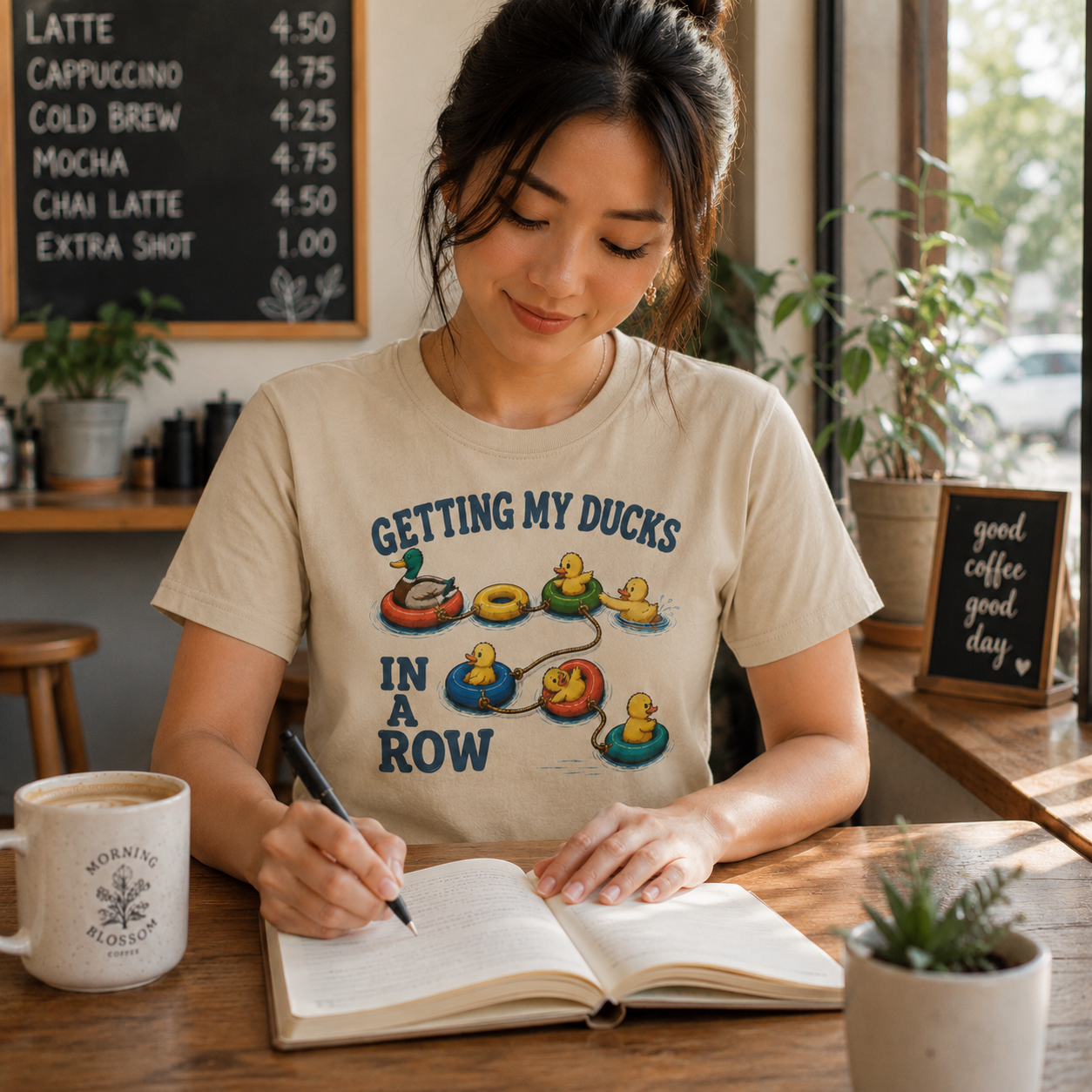 Getting My Ducks in a Row Shirt, Funny Duck T-Shirt, Cute Duck Lover Gift, Duckling Graphic Tee, Funny Animal Shirt