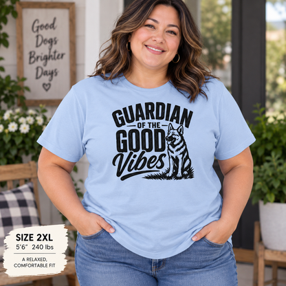 German Shepherd Guardian of the Good Vibes T-Shirt, Dog Lover Gift