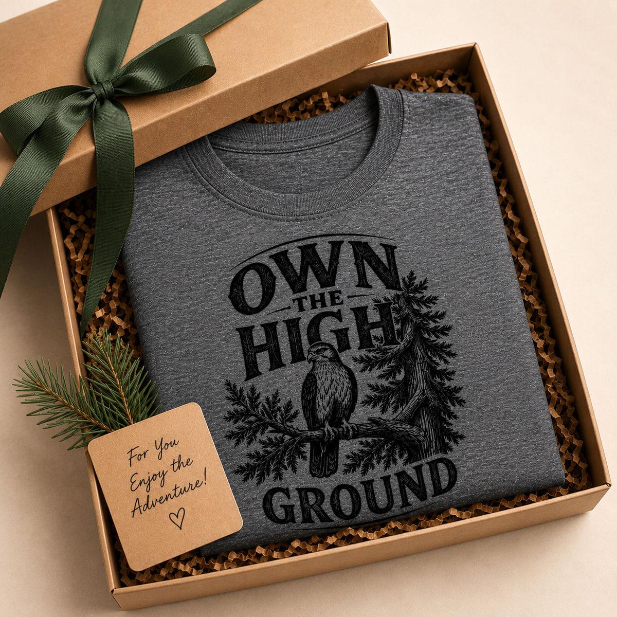 Own the High Ground Hawk Adult T-Shirt | Nature-Inspired Graphic Tee
