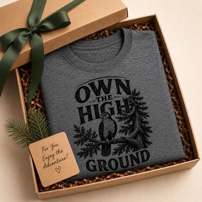 Own the High Ground Hawk Adult T-Shirt | Nature-Inspired Graphic Tee