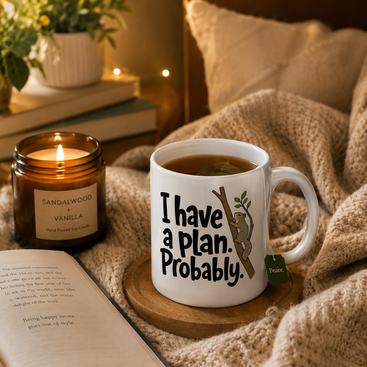 Funny Squirrel Mug, I Have A Plan Probably Coffee Mug