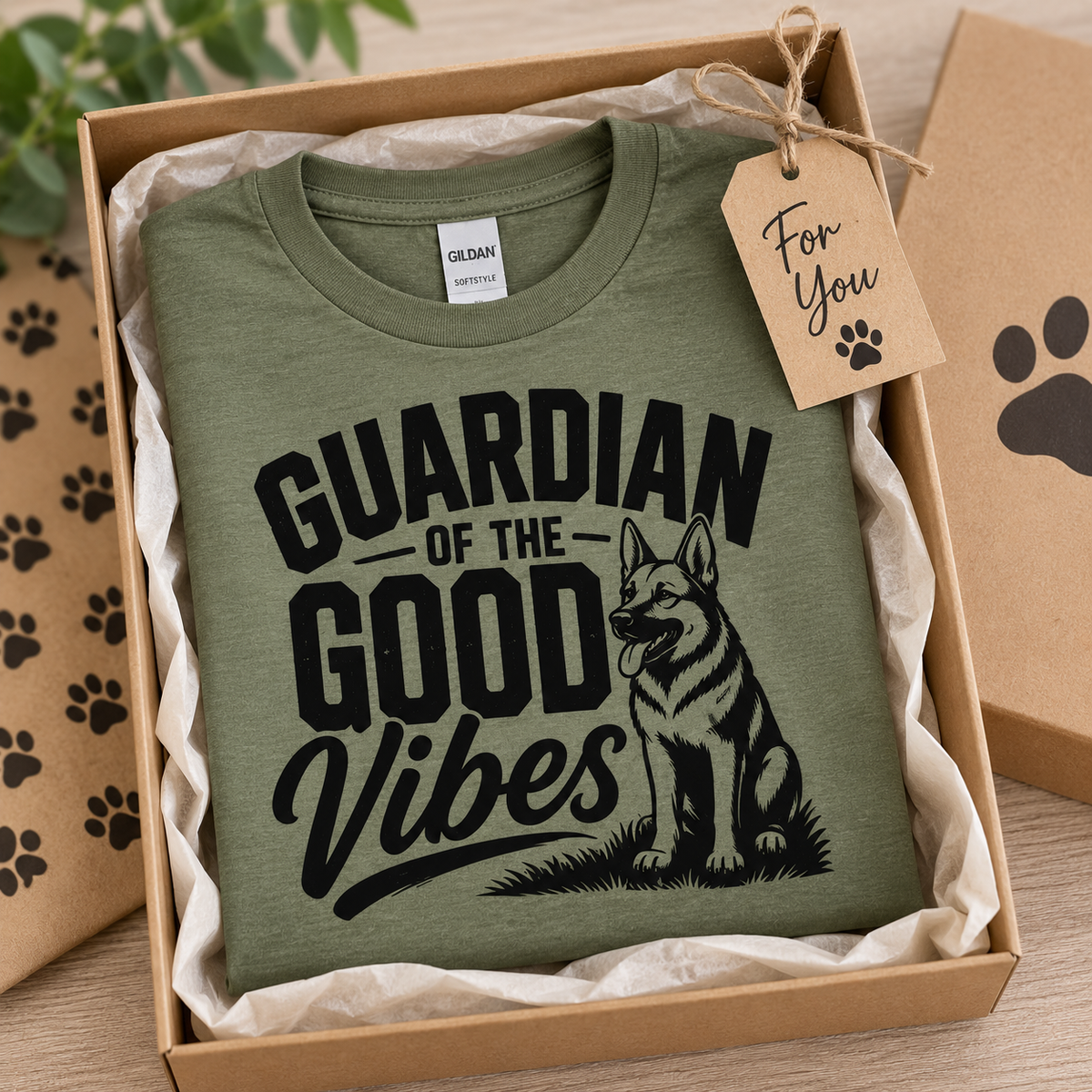 German Shepherd Guardian of the Good Vibes T-Shirt, Dog Lover Gift