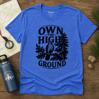 Own the High Ground Hawk Adult T-Shirt | Nature-Inspired Graphic Tee