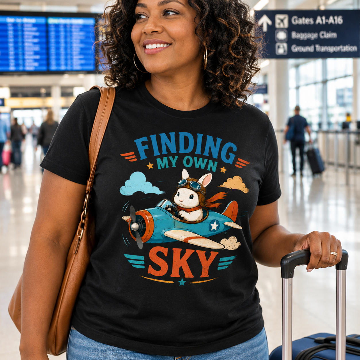 Finding My Own Sky Bunny Shirt, Rabbit Lover T-Shirt, Cute Aviator Bunny Tee, Inspirational Rabbit Gift
