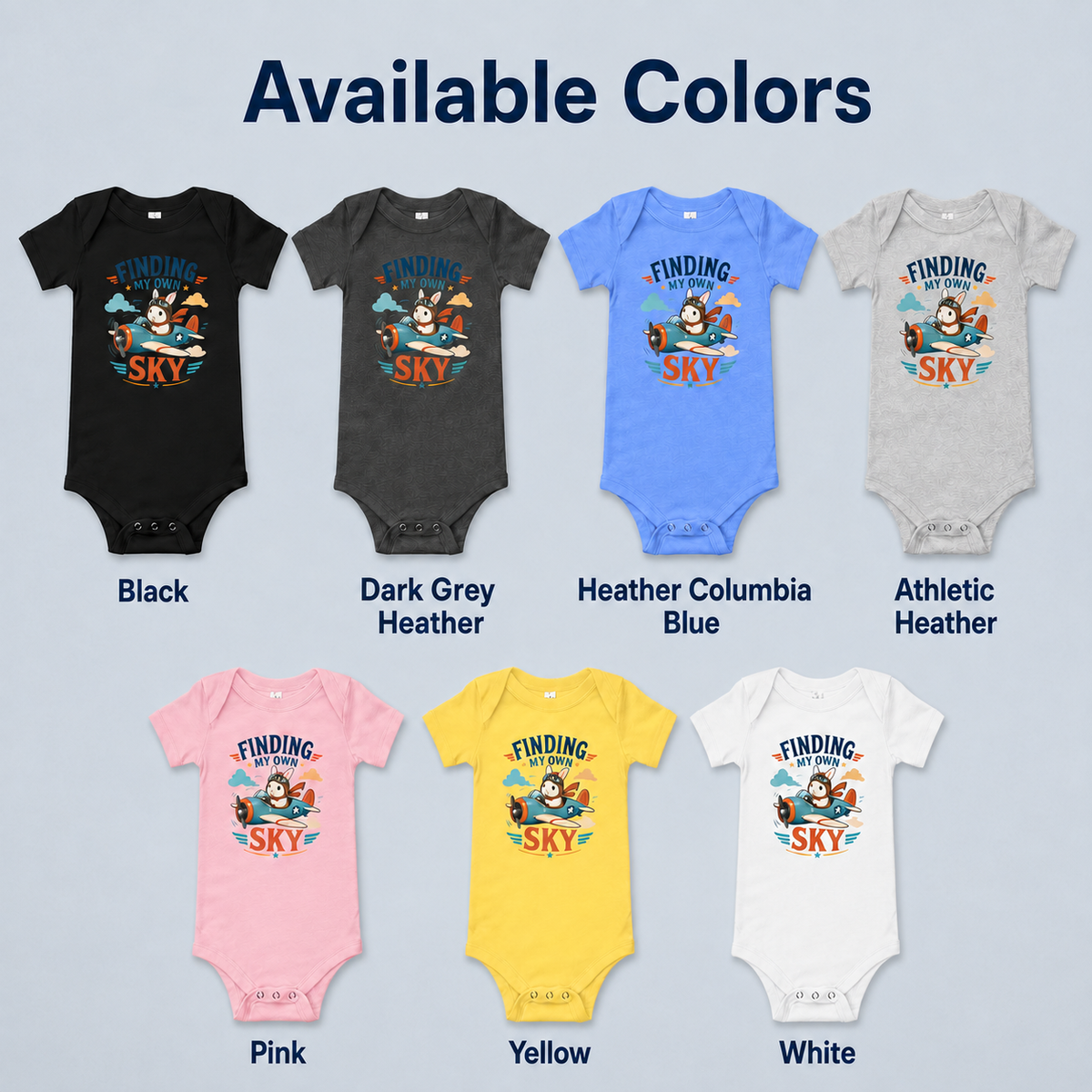 Aviator Bunny Baby Bodysuit, Finding My Own Sky Infant One Piece