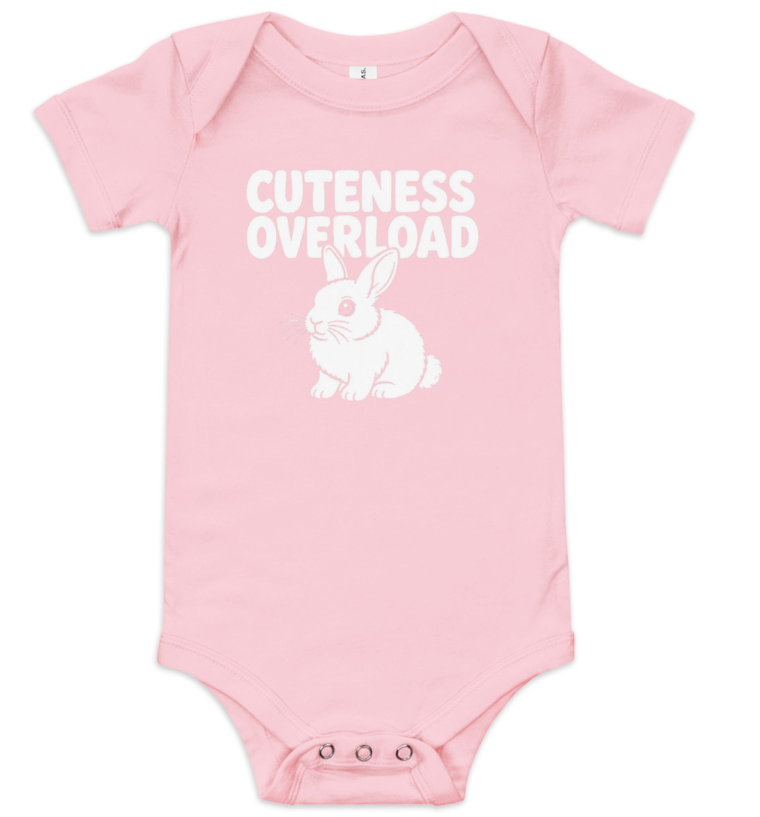 Cuteness Overload Bunny Baby Bodysuit, Funny Rabbit Baby One Piece, Cute Bunny Baby Outfit, Rabbit Lover Baby Shower Gift