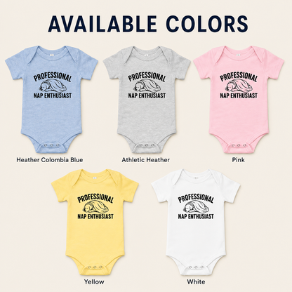 Professional Nap Enthusiast Baby Bodysuit, Funny Sleeping Puppy Baby Outfit, Cute Dog Baby Clothes, Baby Shower Gift, New Baby Gift