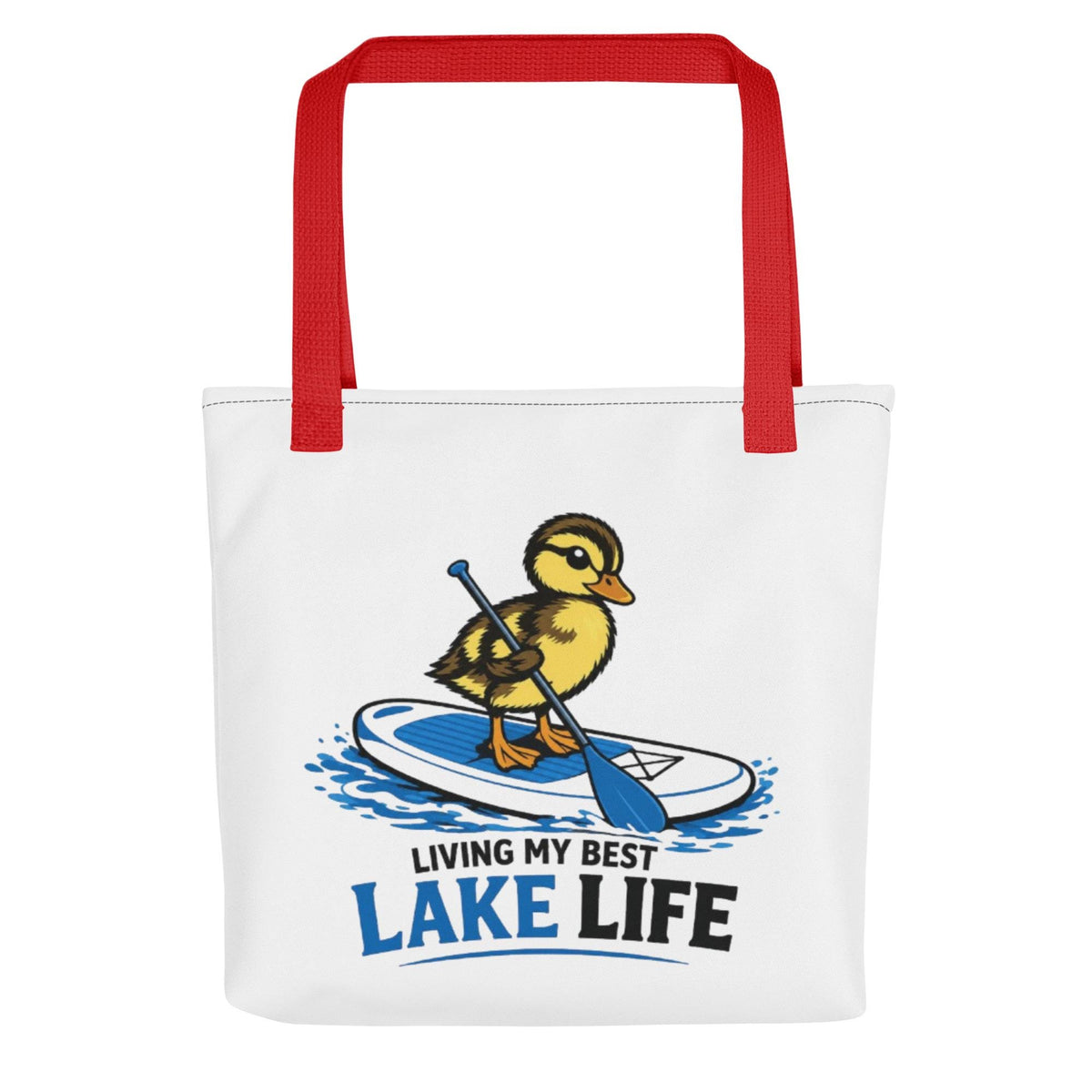Duck Paddleboard Tote Bag, Lake Life Summer Beach Bag, Outdoor Lover Gift