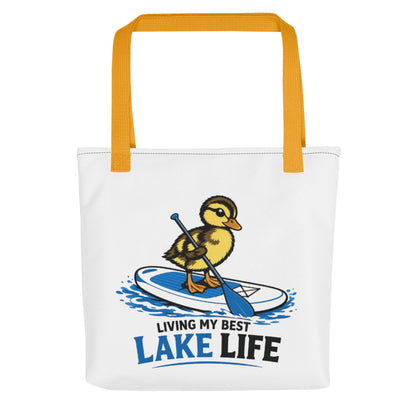 Duck Paddleboard Tote Bag, Lake Life Summer Beach Bag, Outdoor Lover Gift
