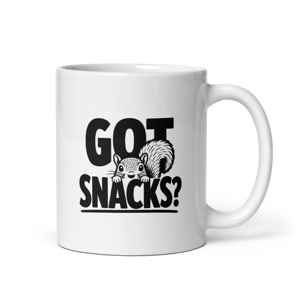 Funny Squirrel Mug, Got Snacks? Woodland Wildlife Coffee Cup