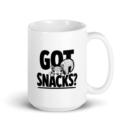 Funny Squirrel Mug, Got Snacks? Woodland Wildlife Coffee Cup