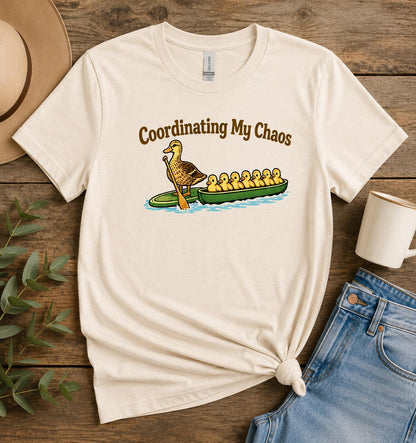Coordinating My Chaos Duck Canoe T Shirt, Funny Mom Tee, Duck Lover Apparel