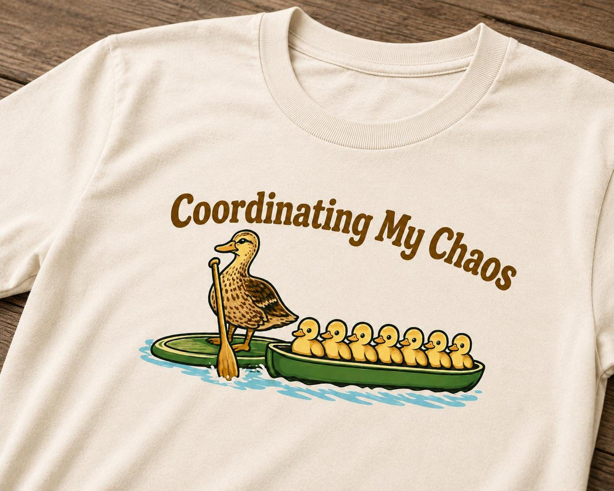Coordinating My Chaos Duck Canoe T Shirt, Funny Mom Tee, Duck Lover Apparel