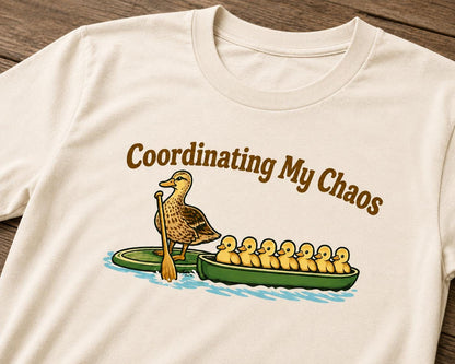 Coordinating My Chaos Duck Canoe T Shirt, Funny Mom Tee, Duck Lover Apparel