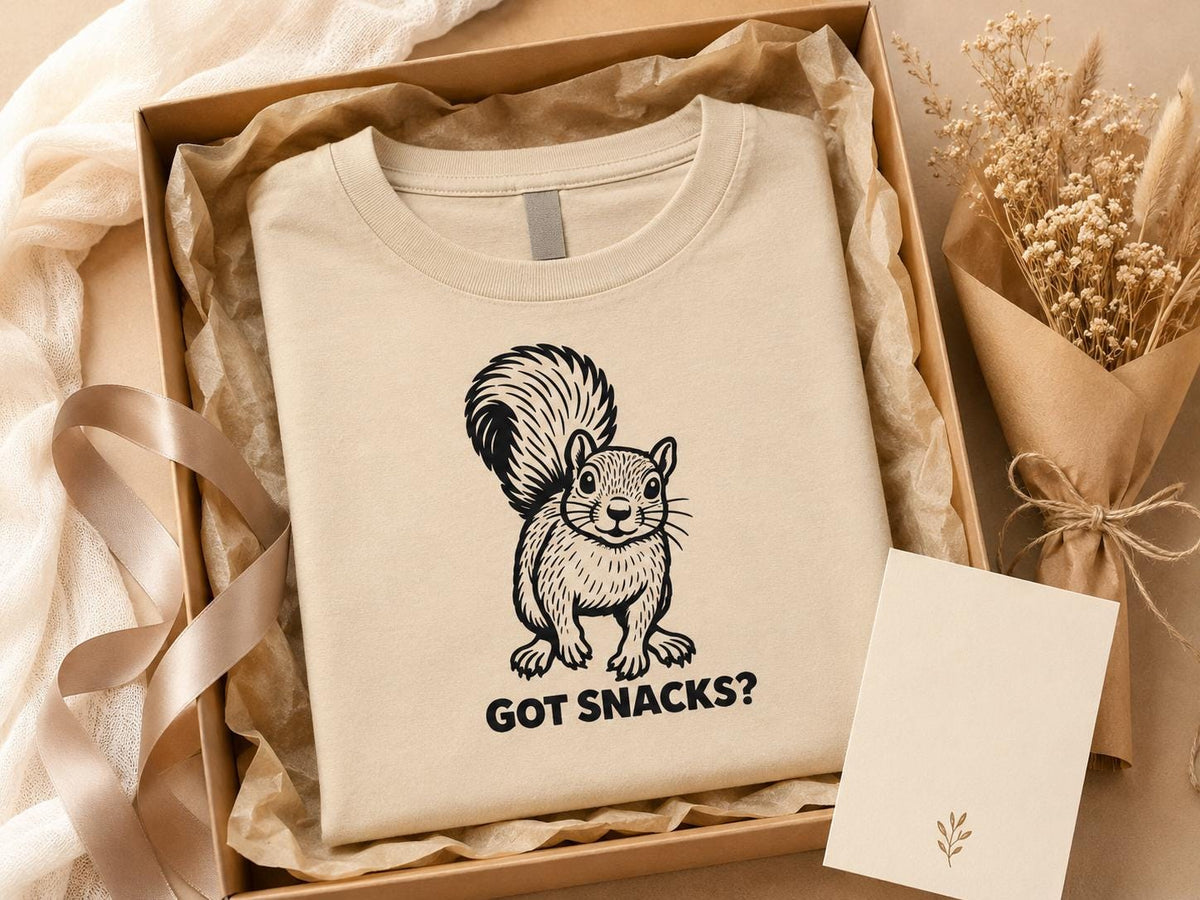 Funny Squirrel Shirt, Woodland Animal Graphic Tee, Got Snacks? Unisex T-Shirt