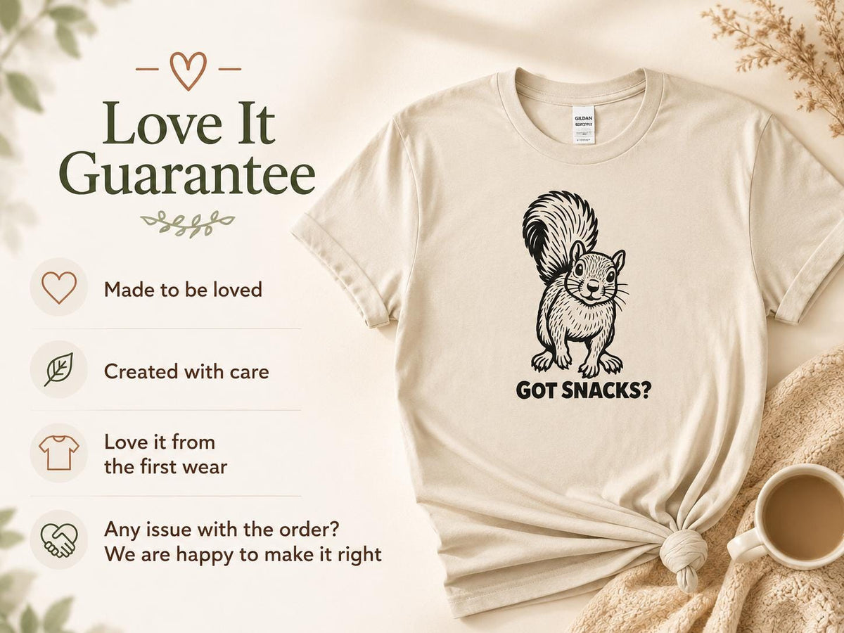 Funny Squirrel Shirt, Woodland Animal Graphic Tee, Got Snacks? Unisex T-Shirt
