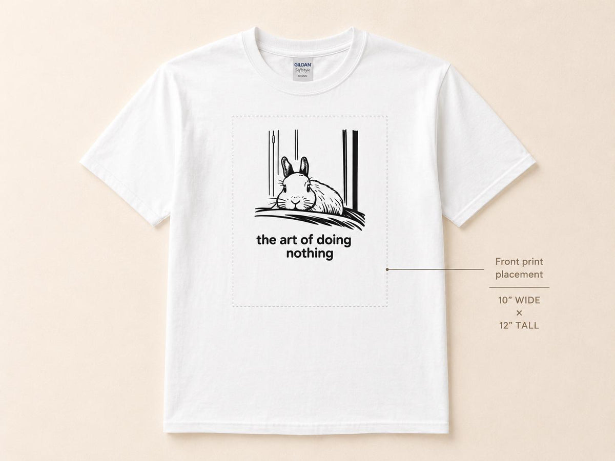 Funny Rabbit Shirt The Art Of Doing Nothing Bunny Lover Gift Cozy Animal Tee
