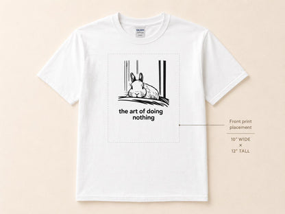Funny Rabbit Shirt The Art Of Doing Nothing Bunny Lover Gift Cozy Animal Tee