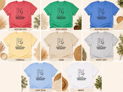Currently Avoiding Responsibilities Bunny Shirt Funny Rabbit Tee For Introverts