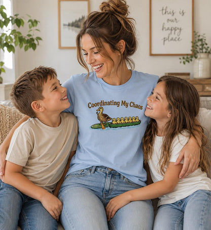Coordinating My Chaos Duck Canoe T Shirt, Funny Mom Tee, Duck Lover Apparel