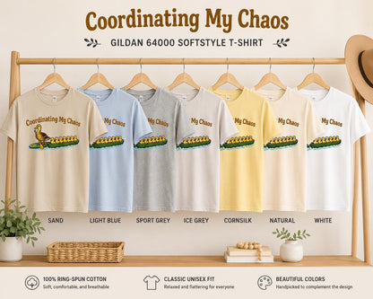Coordinating My Chaos Duck Canoe T Shirt, Funny Mom Tee, Duck Lover Apparel