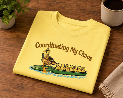 Coordinating My Chaos Duck Canoe T Shirt, Funny Mom Tee, Duck Lover Apparel
