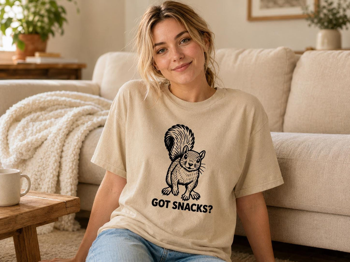 Funny Squirrel Shirt, Woodland Animal Graphic Tee, Got Snacks? Unisex T-Shirt