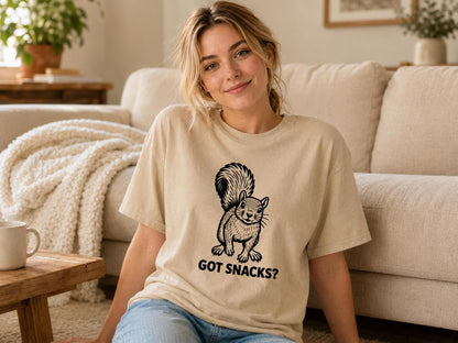 Funny Squirrel Shirt, Woodland Animal Graphic Tee, Got Snacks? Unisex T-Shirt