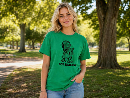 Funny Squirrel Shirt, Woodland Animal Graphic Tee, Got Snacks? Unisex T-Shirt