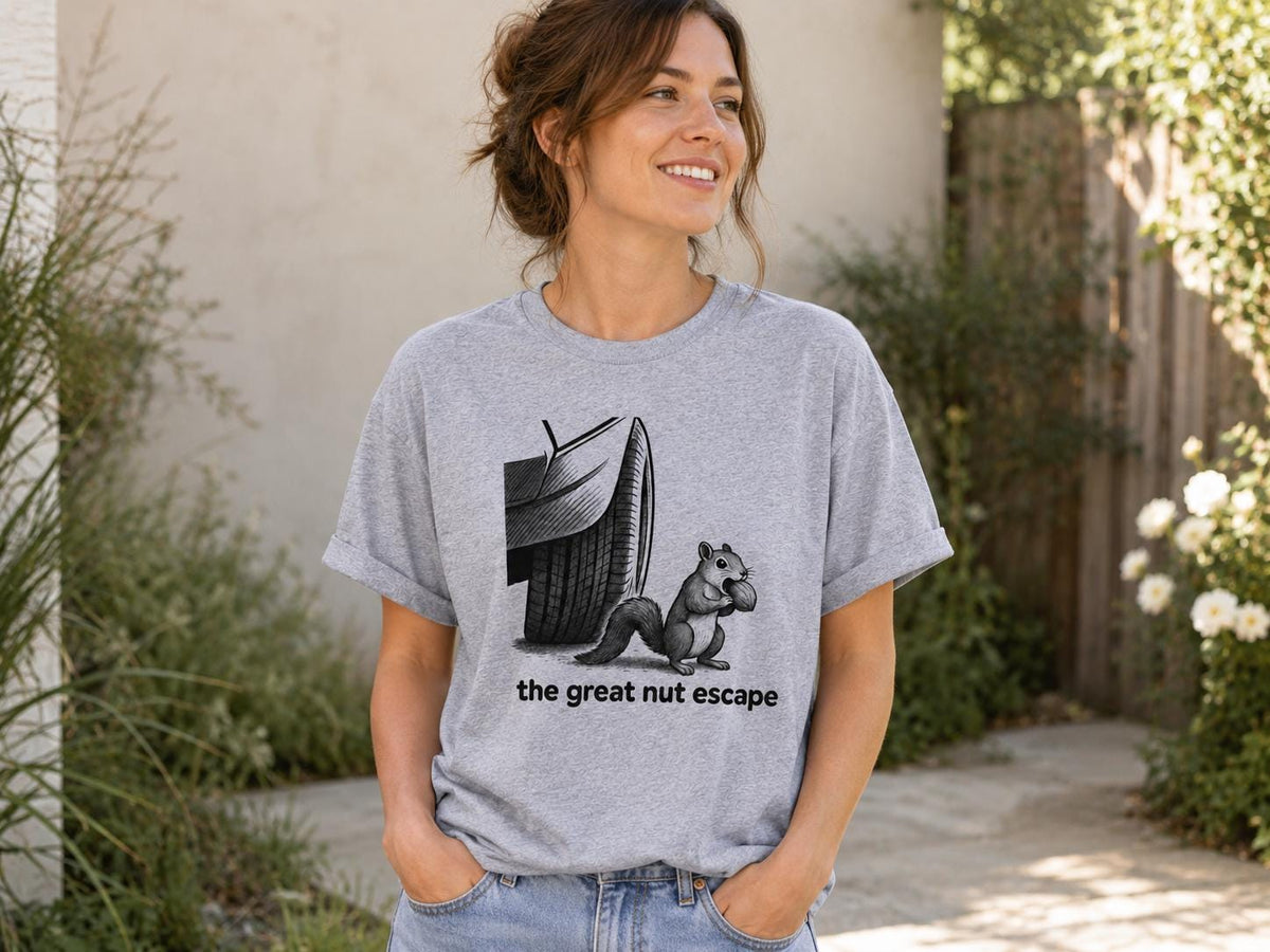 Funny Squirrel Shirt: The Nut Escape Woodland Animal Tee