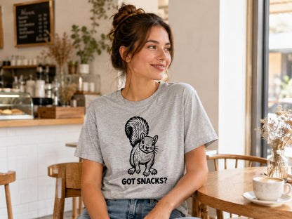 Funny Squirrel Shirt, Woodland Animal Graphic Tee, Got Snacks? Unisex T-Shirt