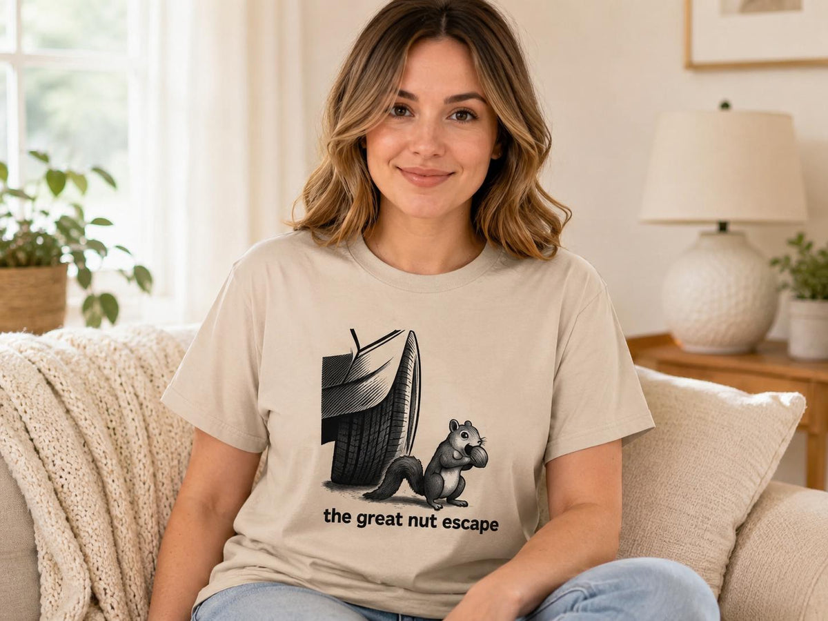Funny Squirrel Shirt: The Nut Escape Woodland Animal Tee