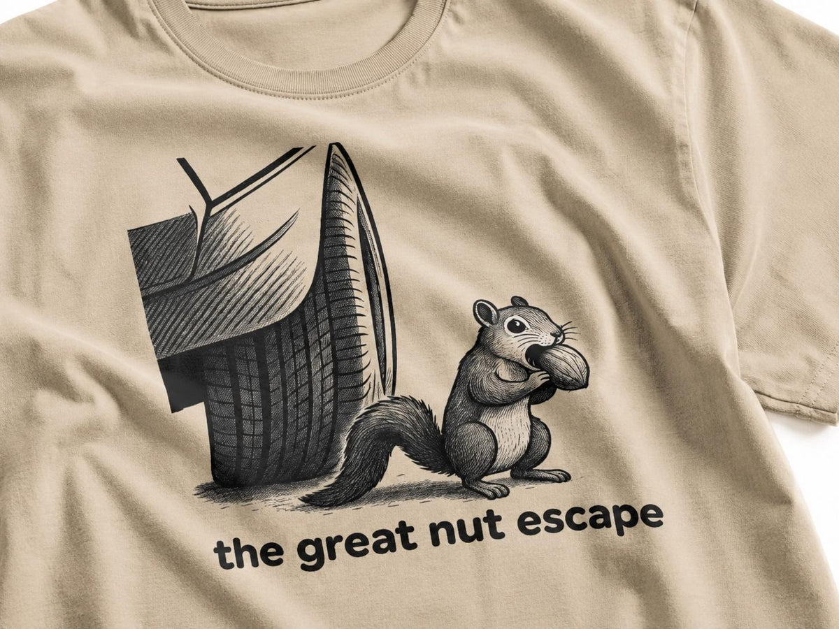Funny Squirrel Shirt: The Nut Escape Woodland Animal Tee