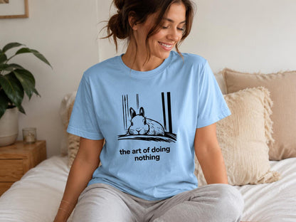 Funny Rabbit Shirt The Art Of Doing Nothing Bunny Lover Gift Cozy Animal Tee