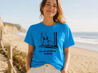Funny Rabbit Shirt The Art Of Doing Nothing Bunny Lover Gift Cozy Animal Tee
