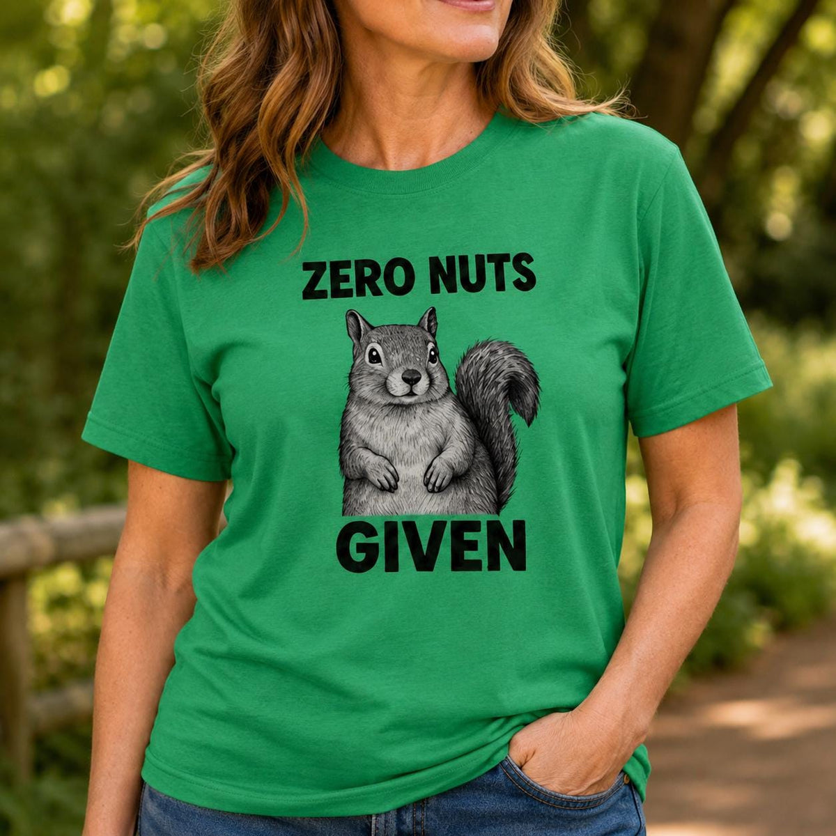 Funny Squirrel Shirt Zero Nuts Given Sarcastic Animal Lover Gift Graphic Tee