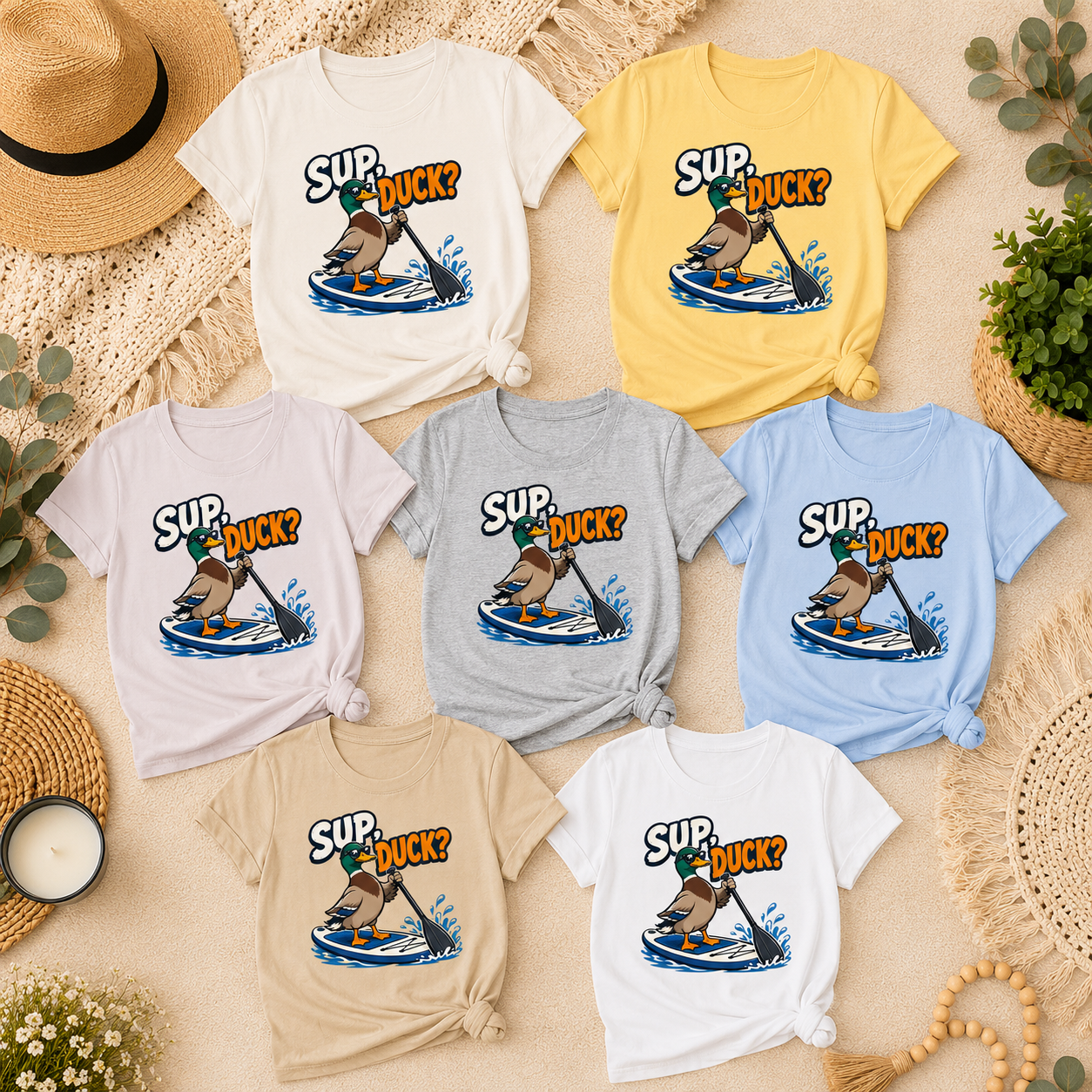 Sup Duck T-Shirt, Funny Mallard Water Sports Graphic Tee