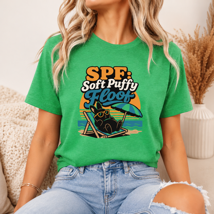 SPF Soft Puffy Floof Bunny T-Shirt, Funny Beach Rabbit Tee