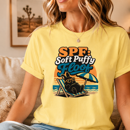 SPF Soft Puffy Floof Bunny T-Shirt, Funny Beach Rabbit Tee